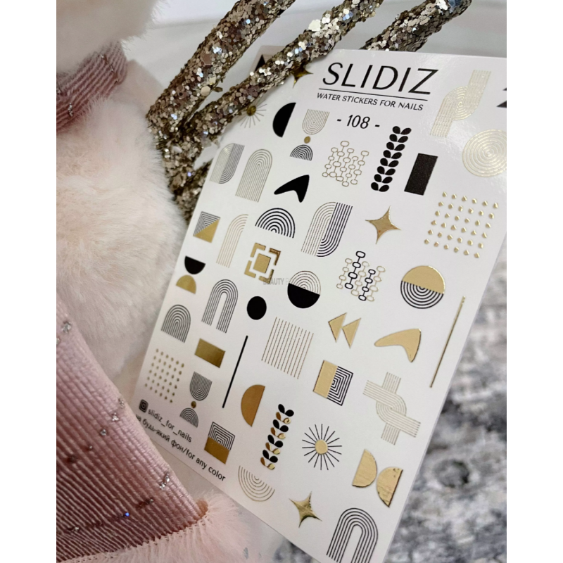 Pegatina al agua con foil Slidiz 108