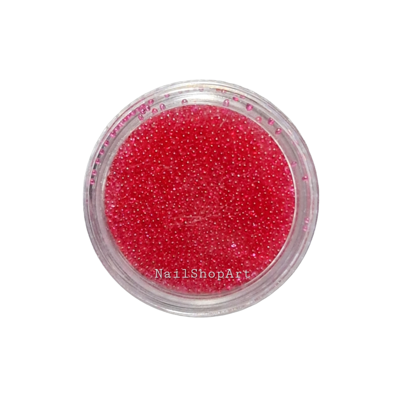 Micro bolitas de cristal Red, 06-08mm, 3g