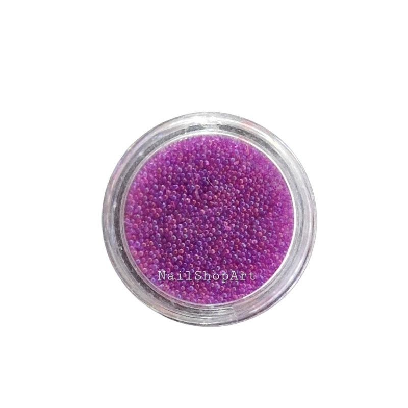Micro bolitas de cristal Purple AB, 06-08mm, 3g