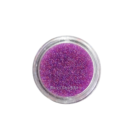 Micro bolitas de cristal Purple AB, 06-08mm, 3g