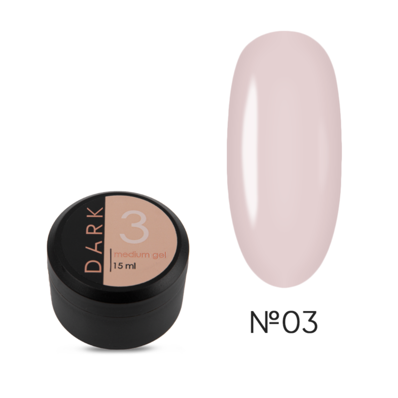 Gel Constructor Medium 03 DARK, Rosa Lechoso, 15ml