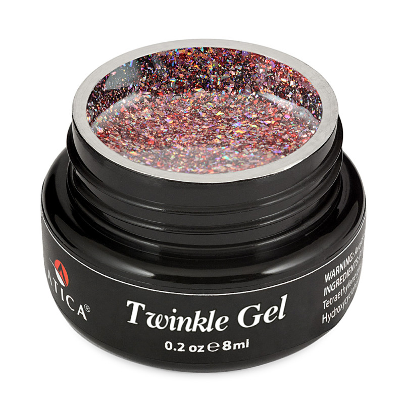Gel Twinkle Champagne ATICA, gel brillante, 8ml