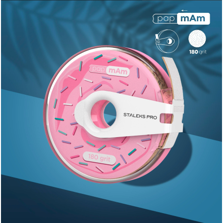 Donut papmAm Lima desechable, Blanco, Grano 180, Staleks