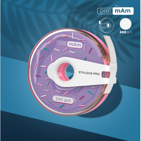 Donut papmAm Lima desechable, Blanco, Grano 240, Staleks