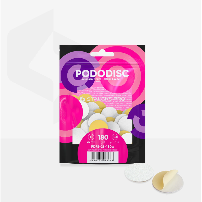 Limas de Recambio Desechables Para Pododisc L, Grano 180 Espuma, Staleks