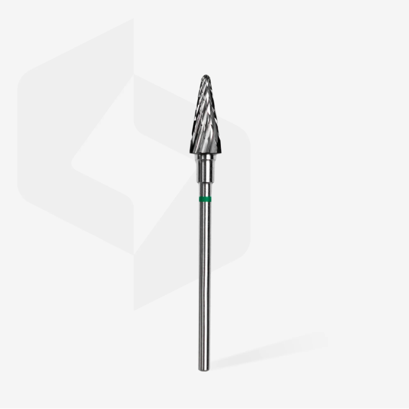 Fresa de carburo "cono" Verde,diámetro 6 mm / pieza de trabajo 14 mm Staleks