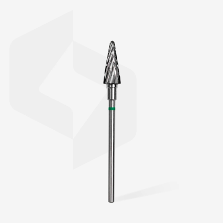 Fresa de carburo "cono" Verde,diámetro 6 mm / pieza de trabajo 14 mm Staleks