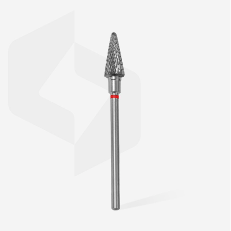 Fresa de carburo "cono" rojo, diámetro 6 mm / pieza de trabajo 14 mm Staleks
