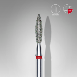 Fresa de diamante "Llama" Punta, Roja 2,3 mm, STALEKS