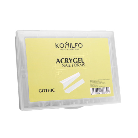 Tips Moldes para Construcción de Uñas Sistema dual Komilfo Reutilizables, Gothic 120uds
