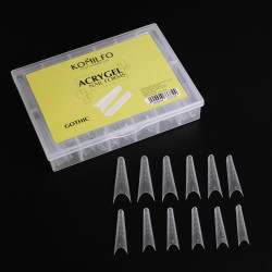 Tips Moldes para Construcción de Uñas Sistema dual Komilfo Reutilizables, Gothic 120uds