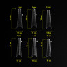 Tips Moldes para Construcción de Uñas Sistema dual Komilfo Reutilizables, Gothic 120uds