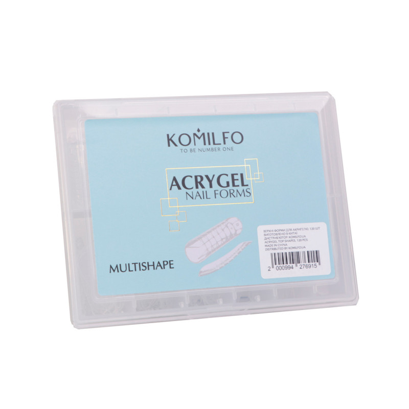 Tips Moldes para Construcción de Uñas Sistema dual Komilfo Reutilizables, Multishape120uds