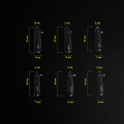 Tips Moldes para Construcción de Uñas Sistema dual Komilfo Reutilizables, Multishape120uds