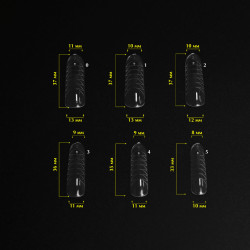Tips Moldes para Construcción de Uñas Sistema dual Komilfo Reutilizables, Multishape120uds