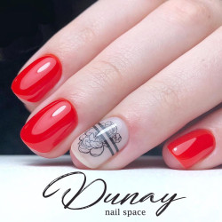 Esmalte Semipermanente D079 Rojo Brillante, Komilfo,8 ml