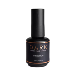 Rubber Top No Wipe DARK con UV filtors, sin pegajosidad, 15ml