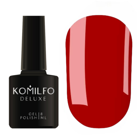 Esmalte semipermanente R002 Rior Komilfo, Rojo Oscuro, 8 ml