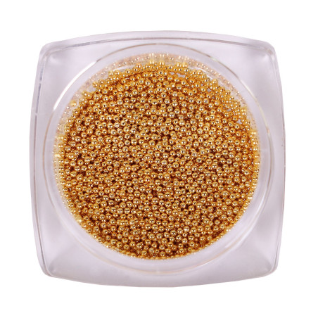 Micro bolitas caviar (metálicas) Komilfo, dorado 0,8mm., 6gr