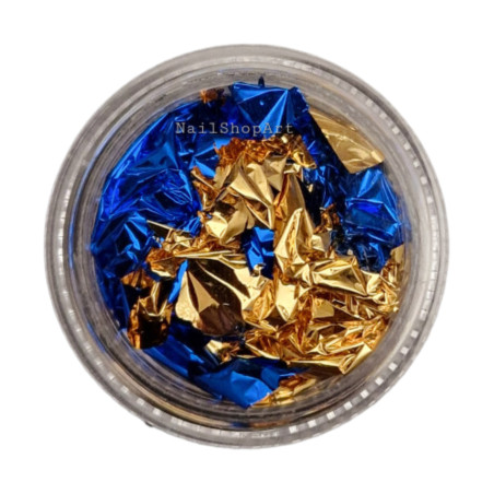Foil Pan de Color Mixto Azul-Oro