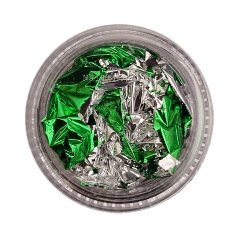 Foil Pan de Color Mixto Verde-Plata