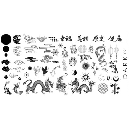 Placa Stamping DARK 09 Japón, (Pequeña)