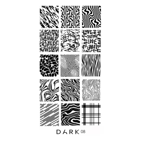 Placa Stamping DARK 08 , (Pequeña)