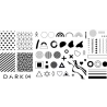 Placa Stamping DARK 04 Figuras Geométricas , (Pequeña)