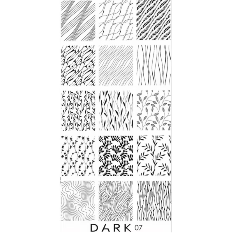 Placa Stamping DARK 07 , (Pequeña)