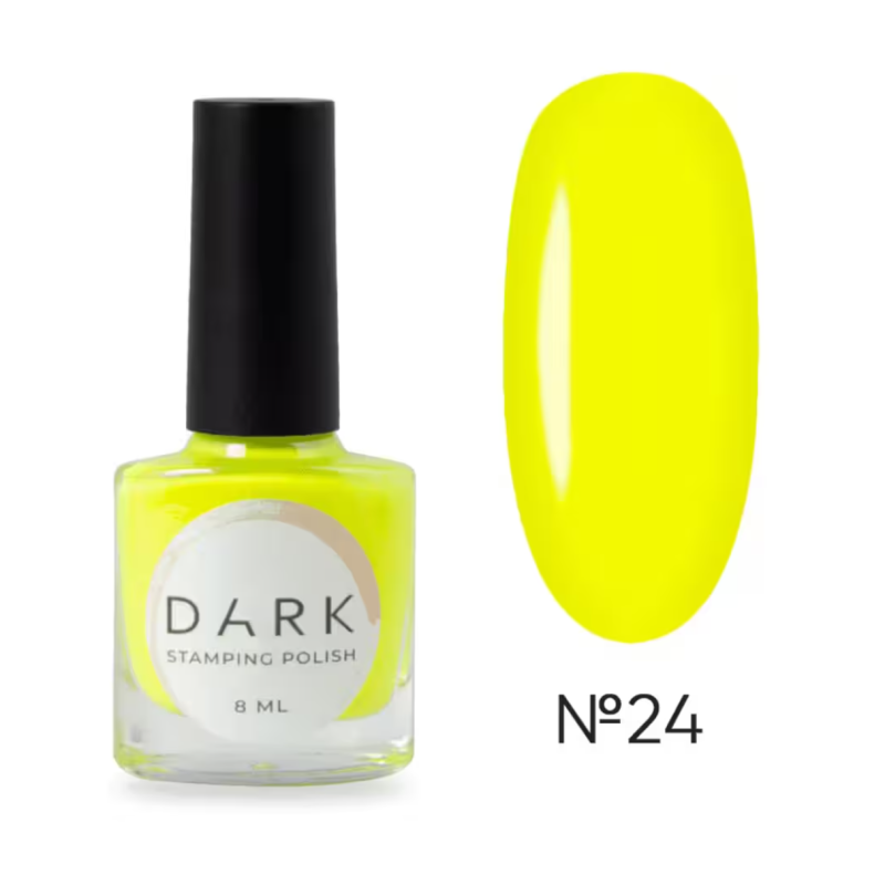 Esmalte Stamping Dark 24, Amarillo neón, 8ml