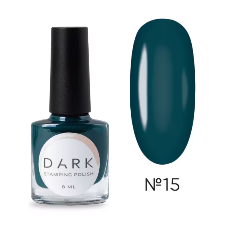 Esmalte Stamping Dark 15, Verde Oscuro, 8ml