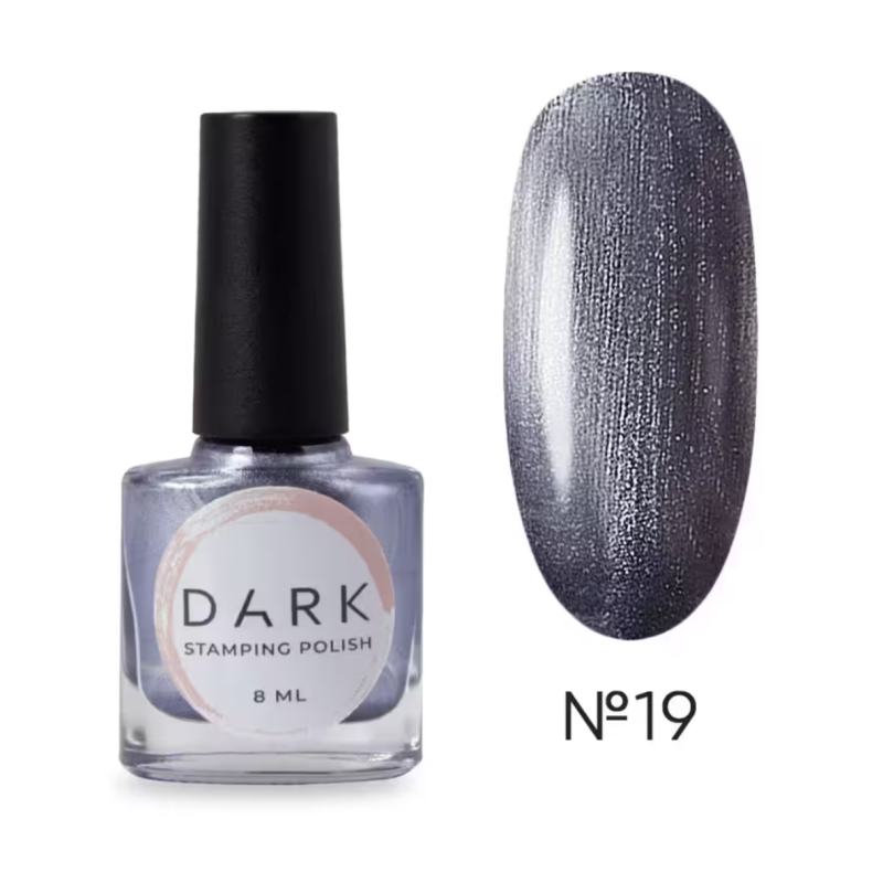 Esmalte Stamping Dark 19, Azul Metalizado, 8ml