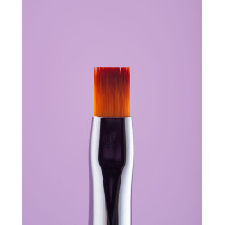 Pincel Double Gel flat 6 (Nylon)/Liner 9 (Nylon), Komilfo