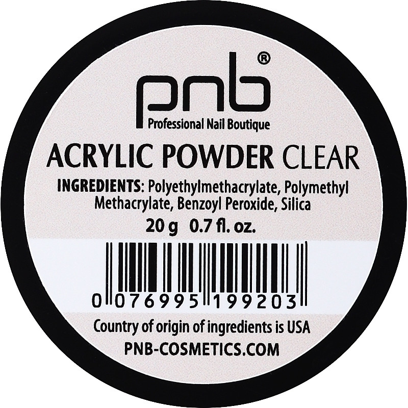 Polvo acrílico PNB Acrylic Powder Clear, 20g
