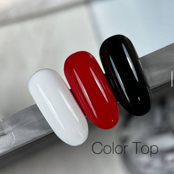 Top White Saga, Top de color Blanco sin capa pegajosa, 9 ml