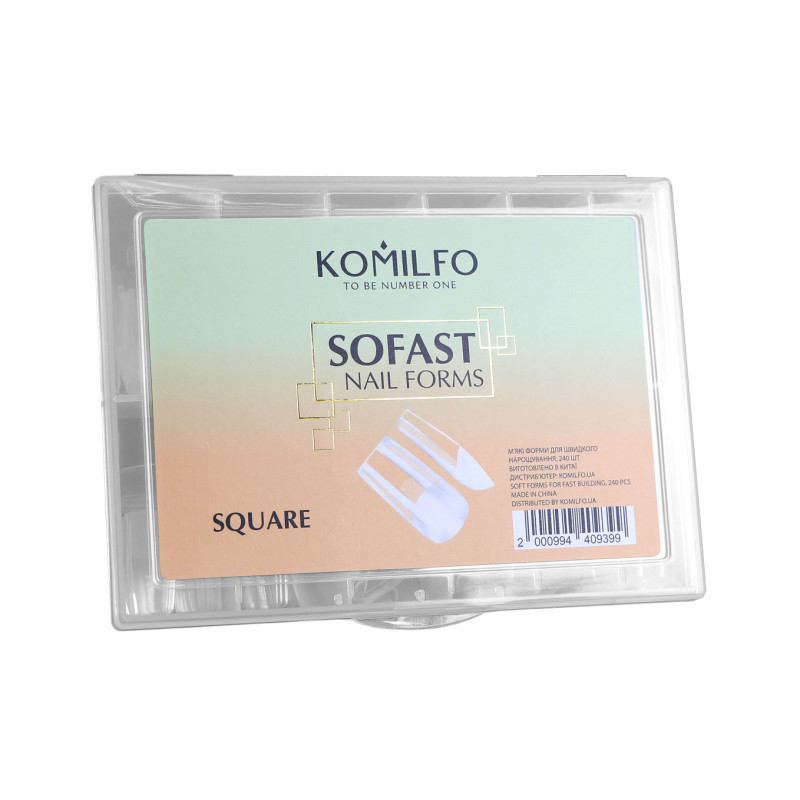 Tips Moldes SOFAST NAIL FORMS Komilfo  Scuare, 240uds