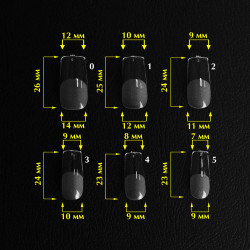 Tips Moldes SOFAST NAIL FORMS Komilfo  Scuare, 240uds