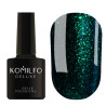 Esmalte Semipermanente D157 Verde Oscuro con Purpurina, Komilfo, 8ml
