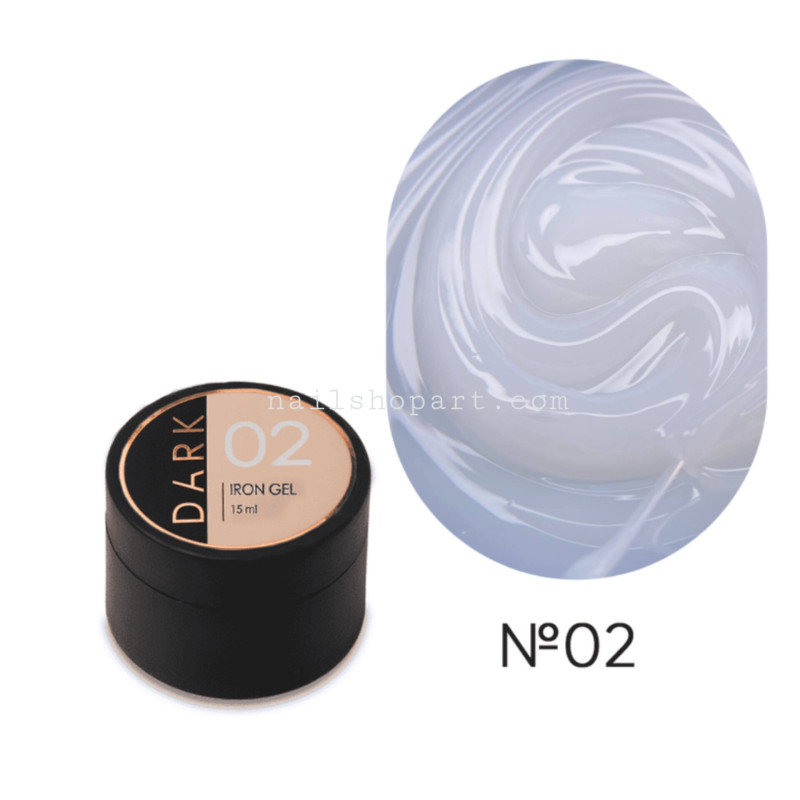 Gel Constructor Iron Gel 02 DARK, Blanco, 15ml