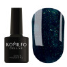 Esmalte Semipermanente D156 Jade Oscuro con Purpurina, Komilfo, 8ml