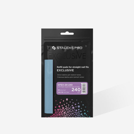 Lima Desechable Exclusive 20, grano 240, Staleks