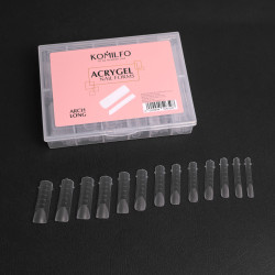 Tips Moldes para Construcción de Uñas Arch Long Sistema dual Komilfo Reutilizables, Arco, Largos, 130uds