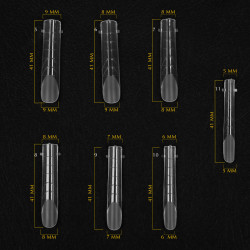 Tips Moldes para Construcción de Uñas Arch Long Sistema dual Komilfo Reutilizables, Arco, Largos, 130uds