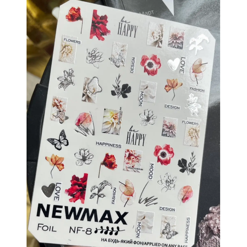 Pegatina al agua con foil, Newmax NF-8