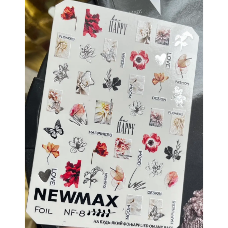 Pegatina al agua con foil, Newmax NF-8