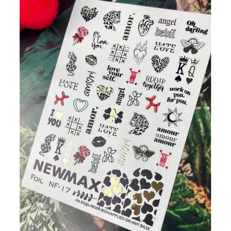 Pegatina al agua con foil, Newmax NF-19