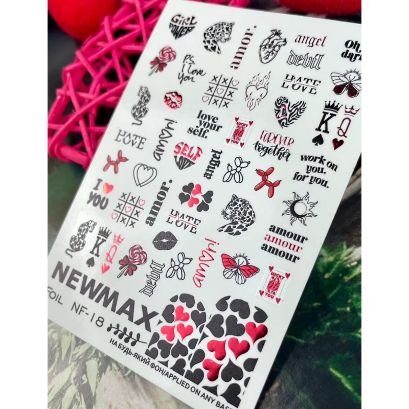 Pegatina al agua con foil, Newmax NF-20