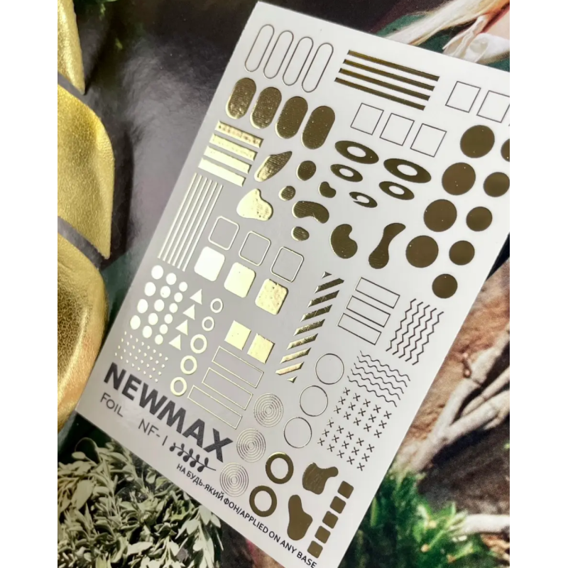 Pegatina al agua con foil, Newmax NF-1