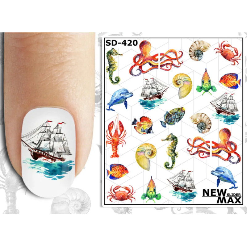 Pegatina al agua colorida SD-420