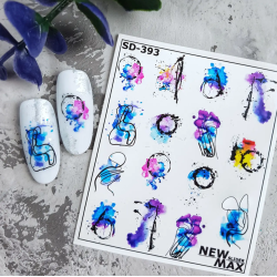 Pegatina al agua colorida...